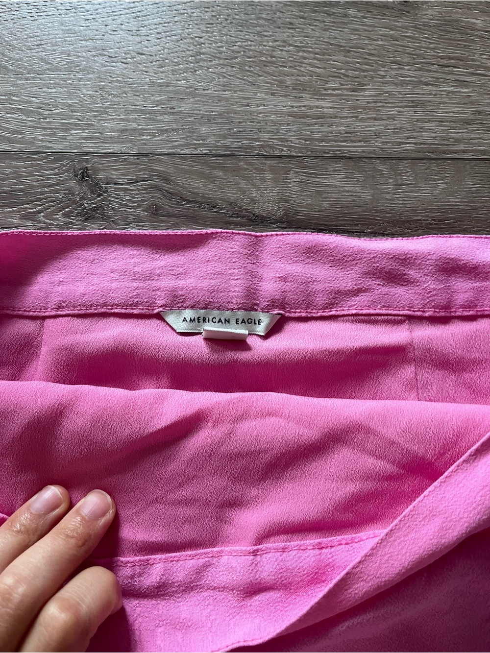 American Eagle Women’s Pink Wrap Midi Skirt Size M - Picture 2 of 5